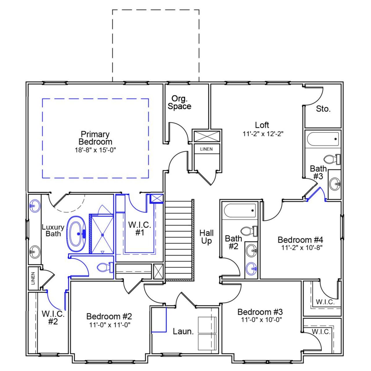 2D floor plan layout of this home in Pebble Branch, Chapin, SC (Image 2).