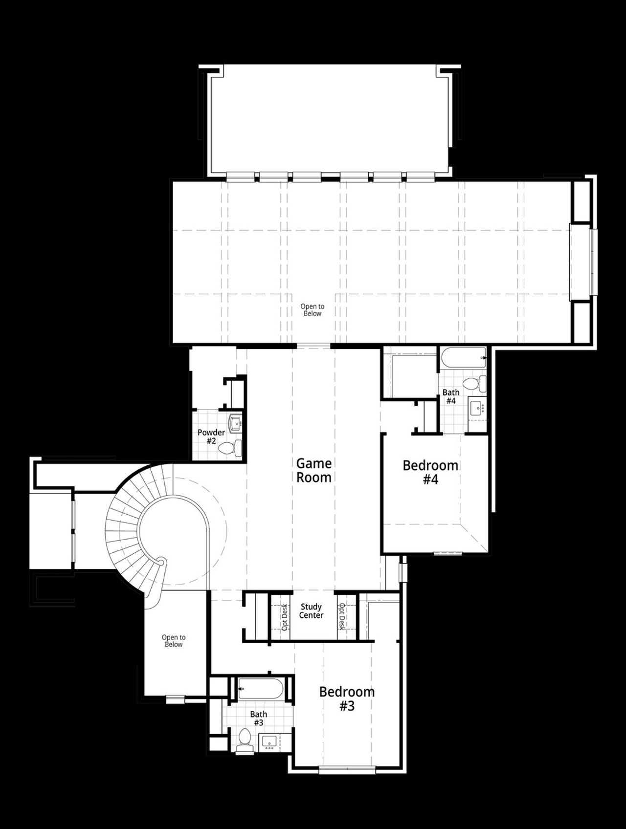 2D floor plan layout for the Lucca by Huntington Homes in Kresston 70s, Montgomery, TX (Image 2). 2D floor plan layout for the Lucca by Huntington Homes in Kresston 70s, Montgomery, TX (Image 2).