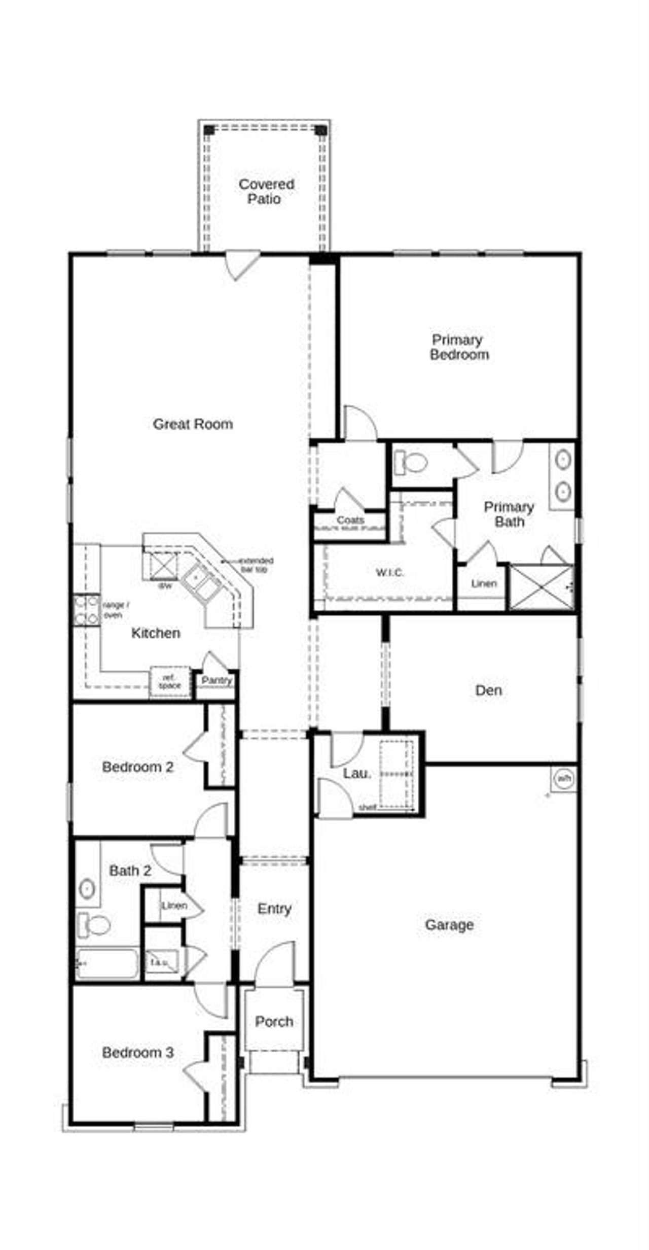 2D floor plan layout of this home in , Seagoville, TX (Image 2).