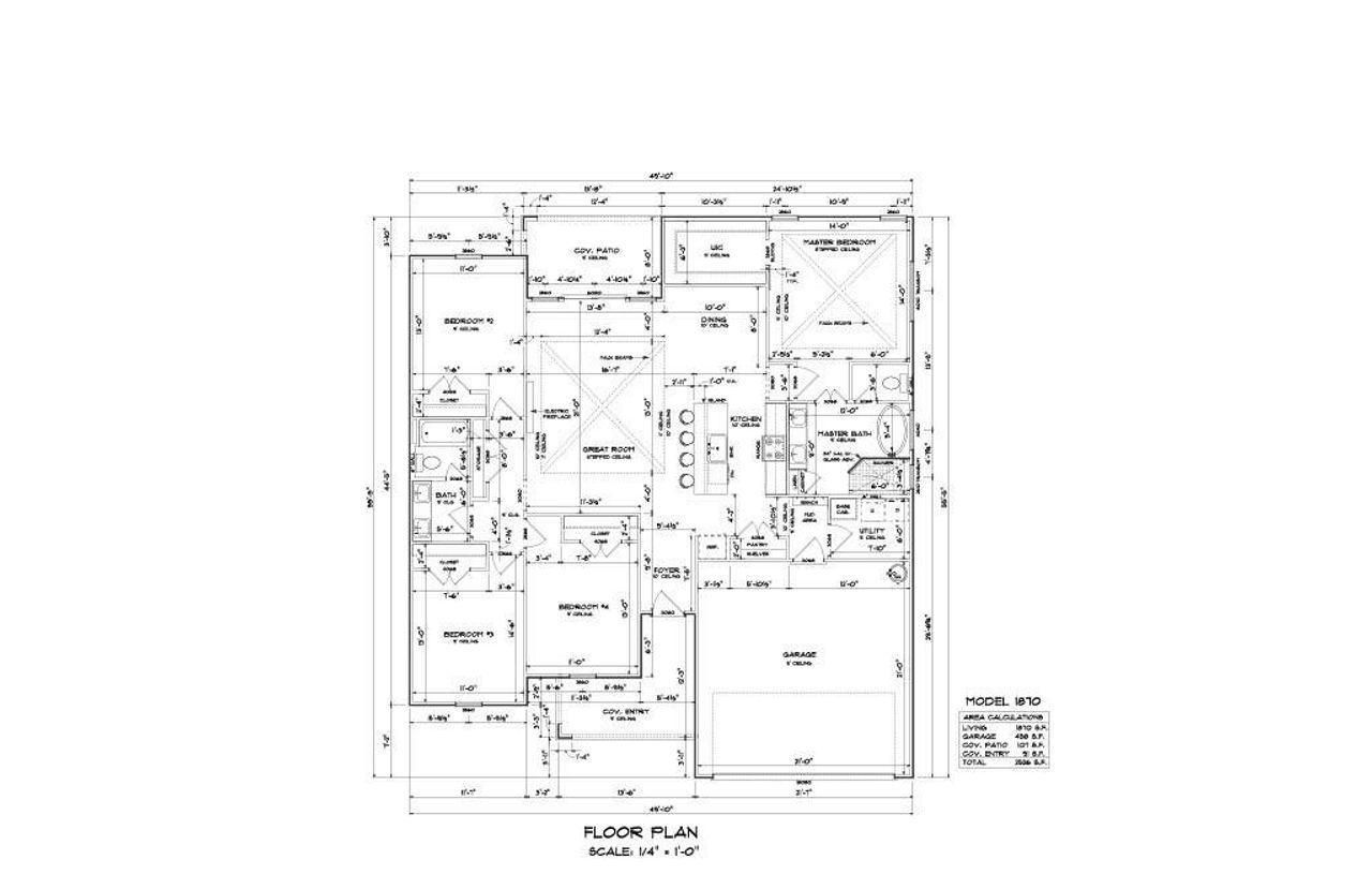 2D floor plan layout of this home in , Tolar, TX (Image 2).