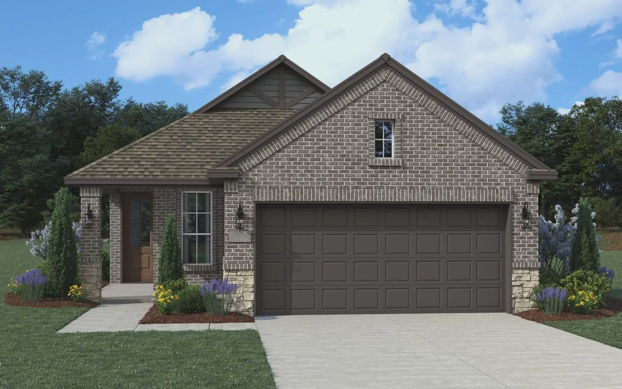 Representative exterior photo of a completed home built from the Tucson by Chesmar Homes in Bel Air Village, Sherman, TX (Image 2).