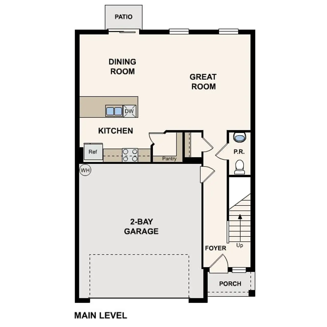 2D floor plan layout of this home in Eagle Hammock, Eagle Lake, FL (Image 2).