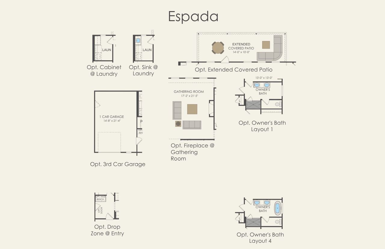 2D floor plan layout for the Espada by Centex in Wildwood Reserve, San Antonio, TX (Image 2). 2D floor plan layout for the Espada by Centex in Wildwood Reserve, San Antonio, TX (Image 2).