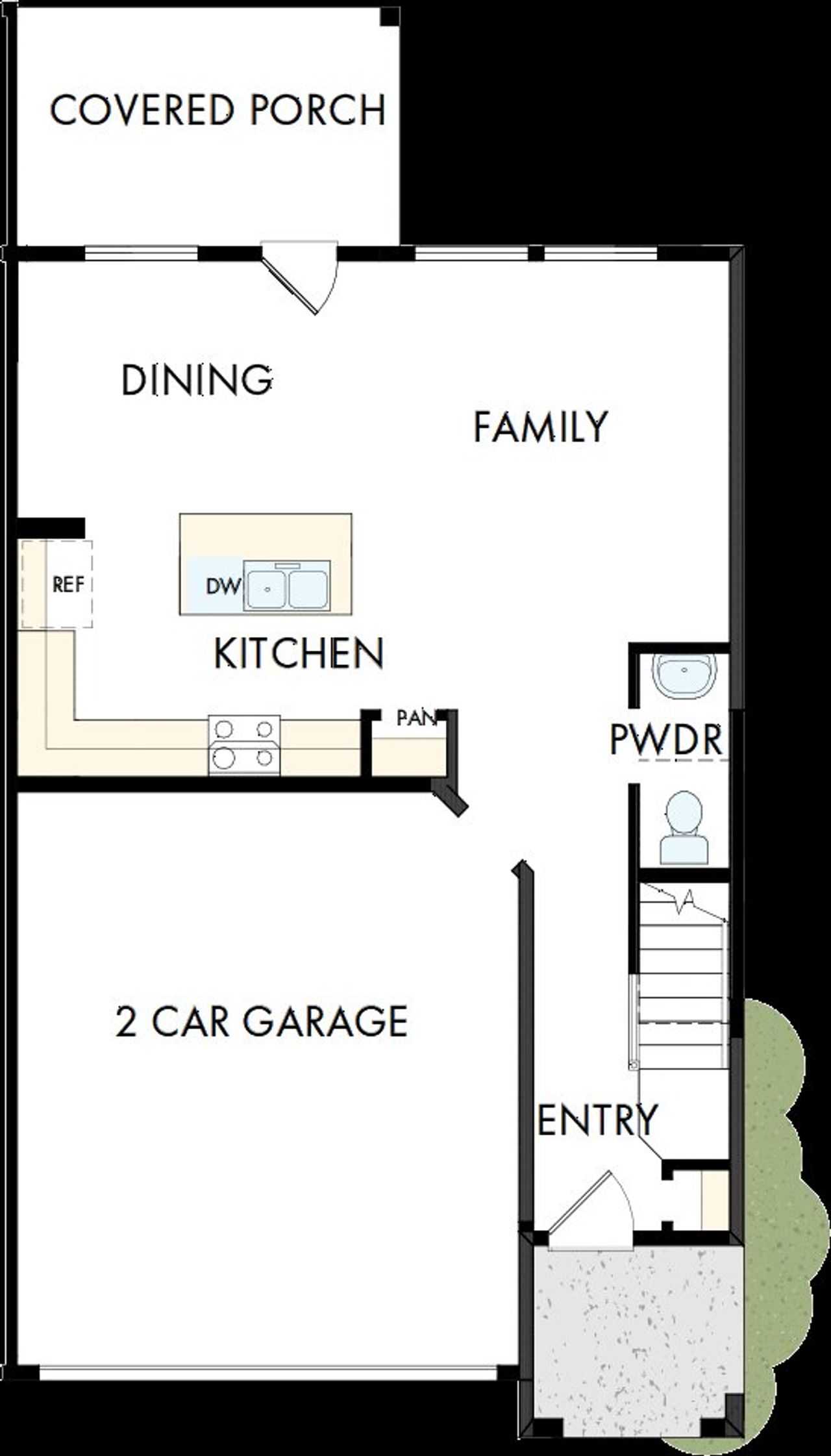 2D floor plan layout of this home in Easton Park - Nelson Village - Jewel Series, Austin, TX (Image 2).