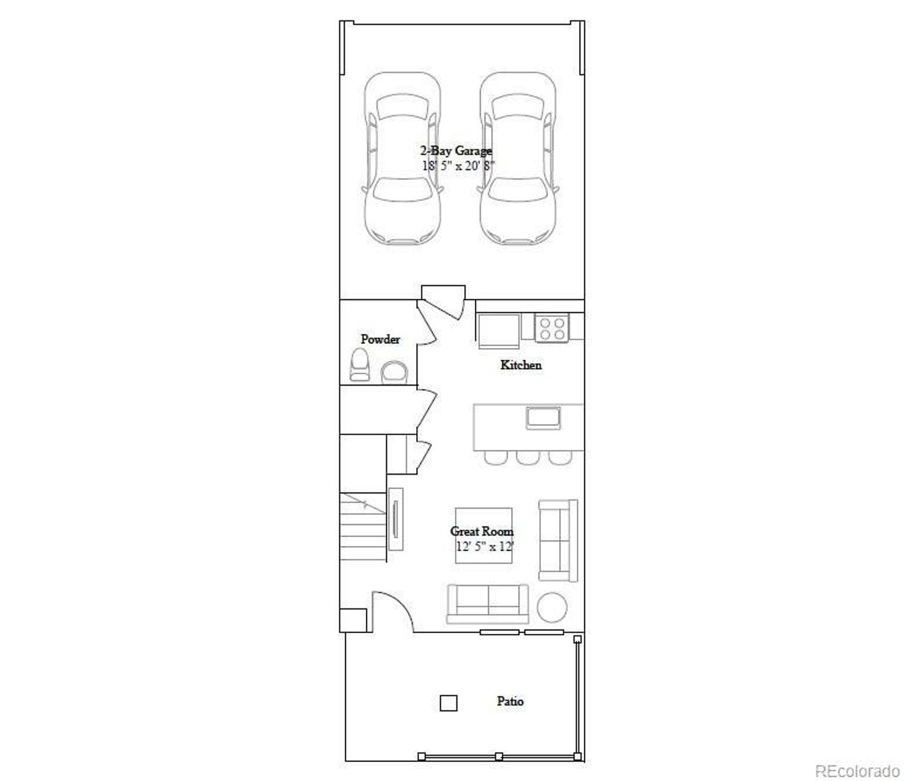 2D floor plan layout of this home in Riano Ridge, Loveland, CO (Image 2).