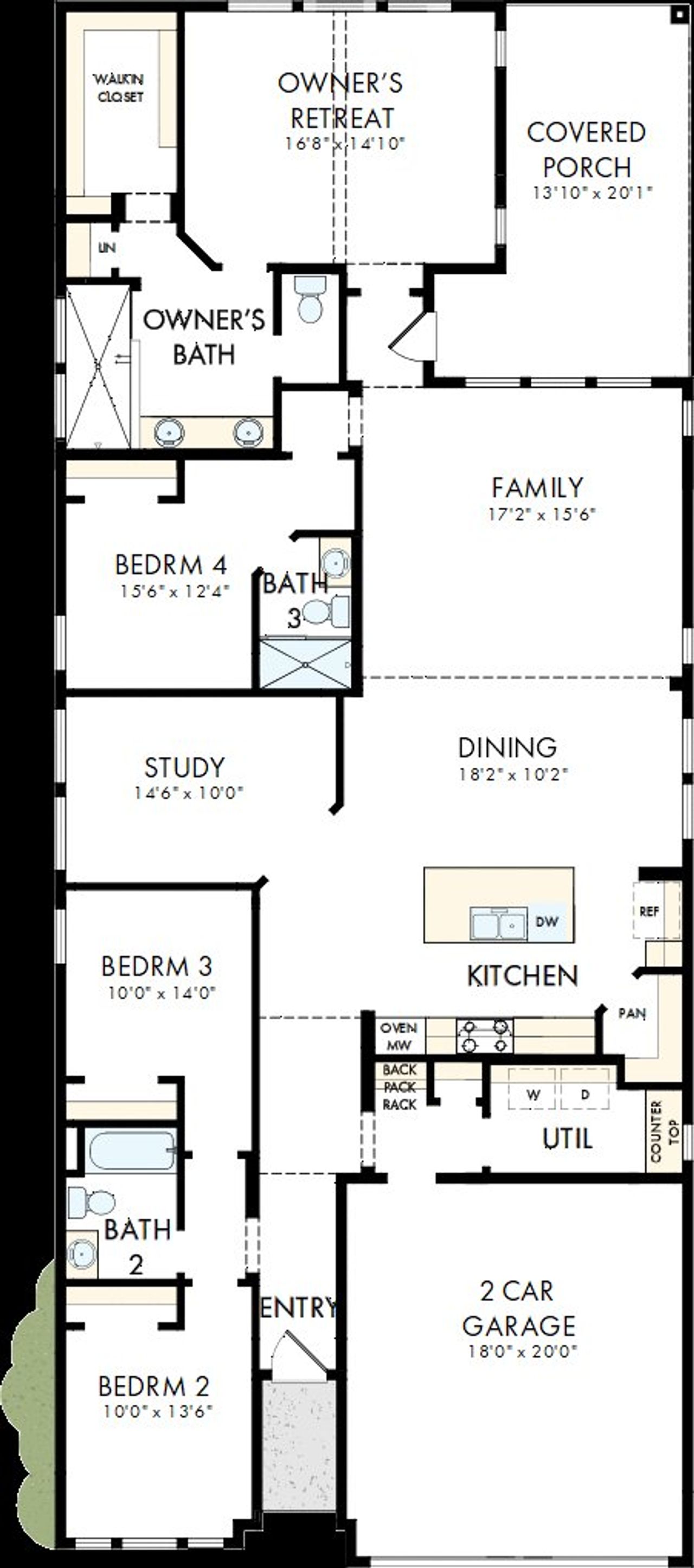 2D floor plan layout of this home in Landmark, Denton, TX (Image 2). 2D floor plan layout of this home in Landmark, Denton, TX (Image 2).