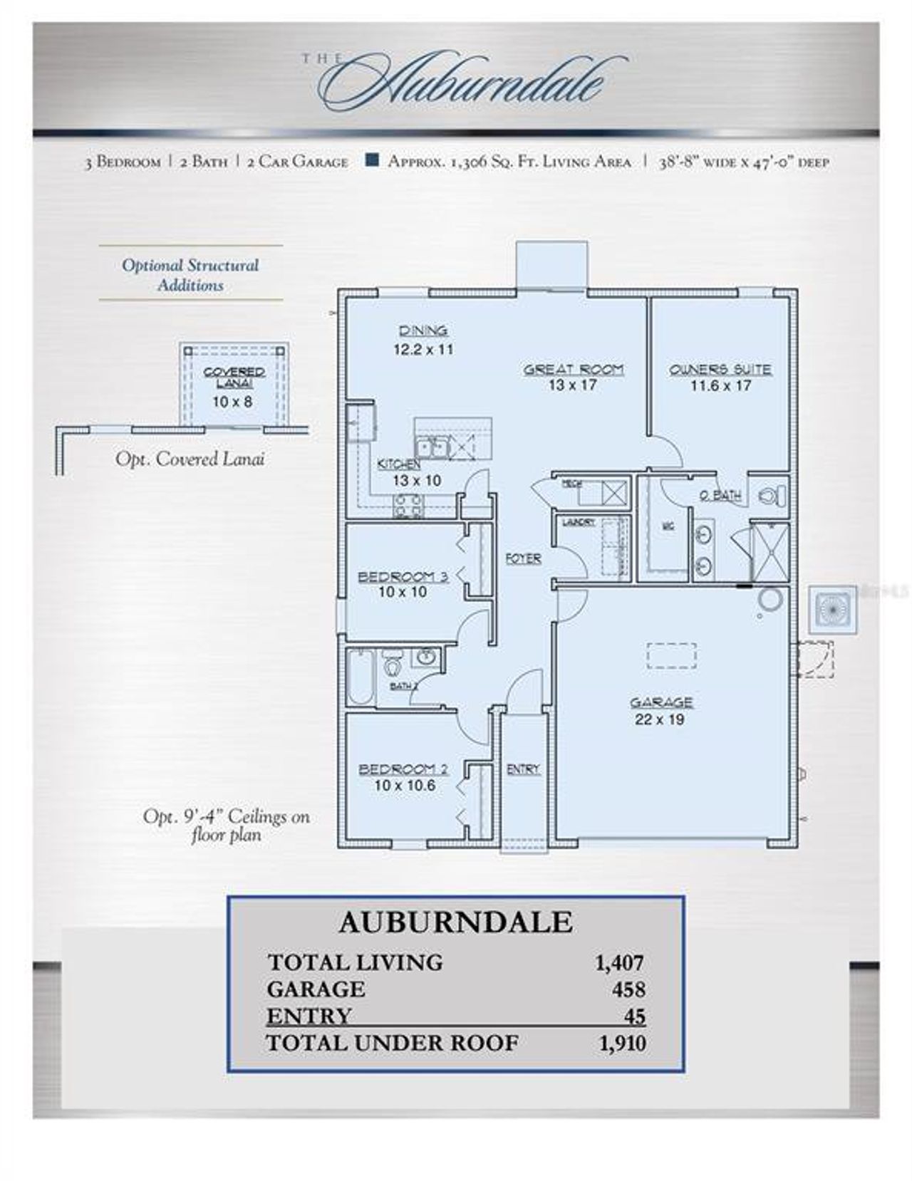 2D floor plan layout of this home in Seaport Village, Tavares, FL (Image 2). 2D floor plan layout of this home in Seaport Village, Tavares, FL (Image 2).