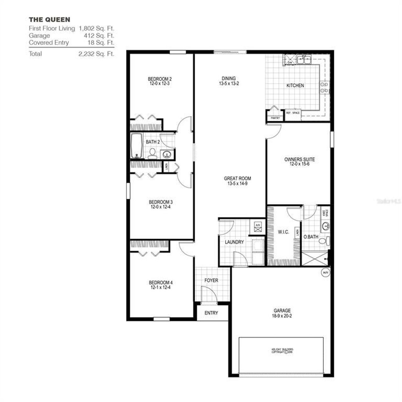 2D floor plan layout of this home in Poinciana, Poinciana, FL (Image 2).