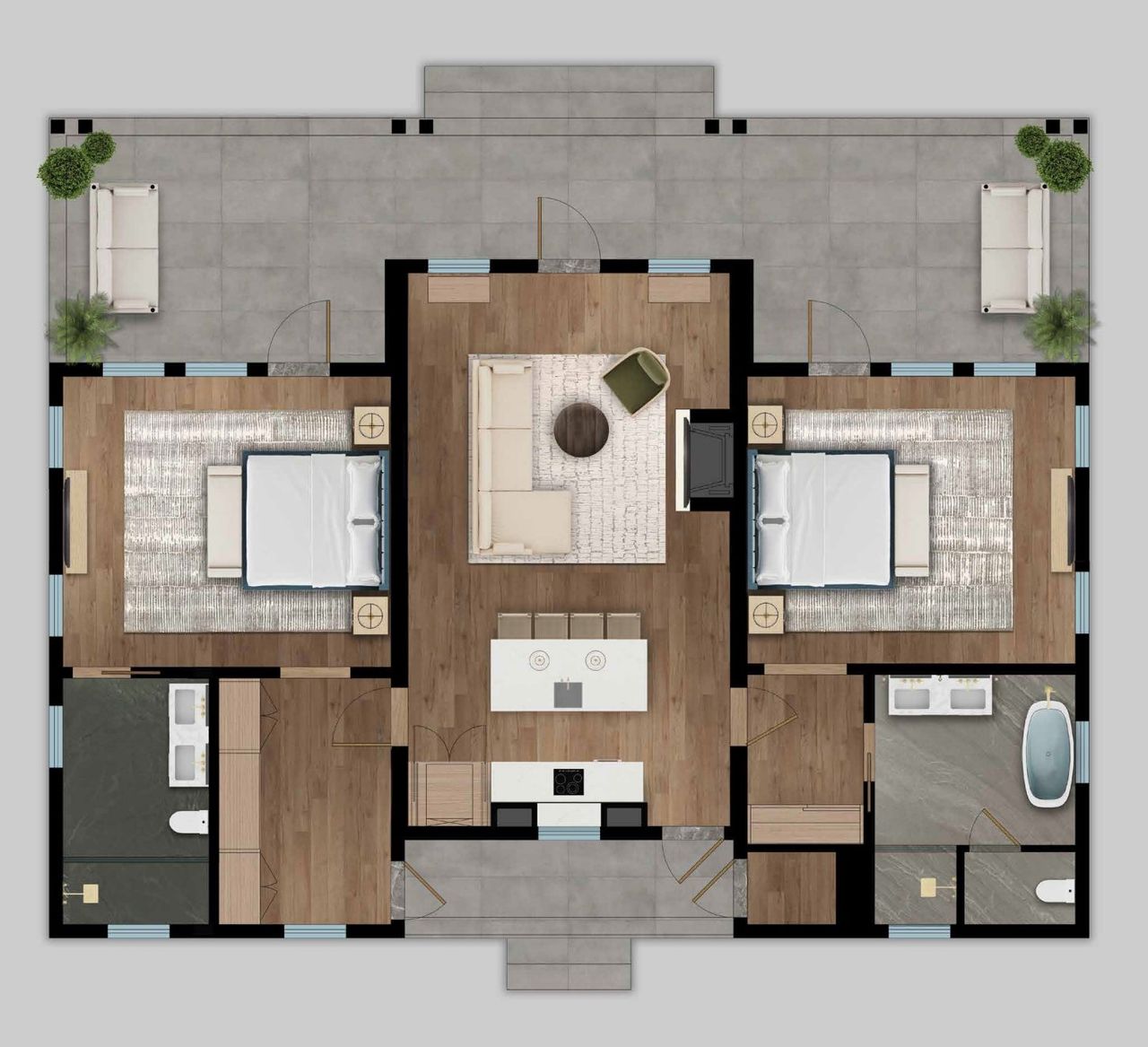 Image 2 representing the 2-Bedroom Cottage by The Cabot Collection in Cabot Citrus Farms, Brooksville, FL.