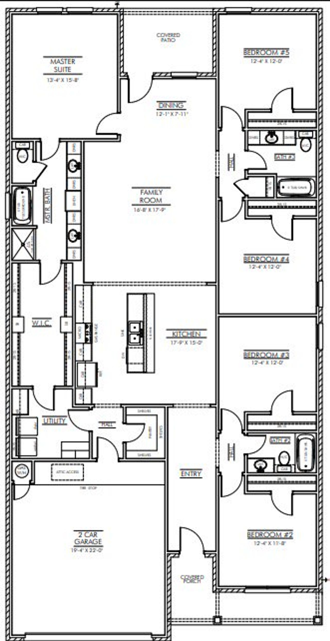 2D floor plan layout for the Oklahoma by BLUEHAVEN Homes in Lakepointe, Lavon, TX (Image 2).