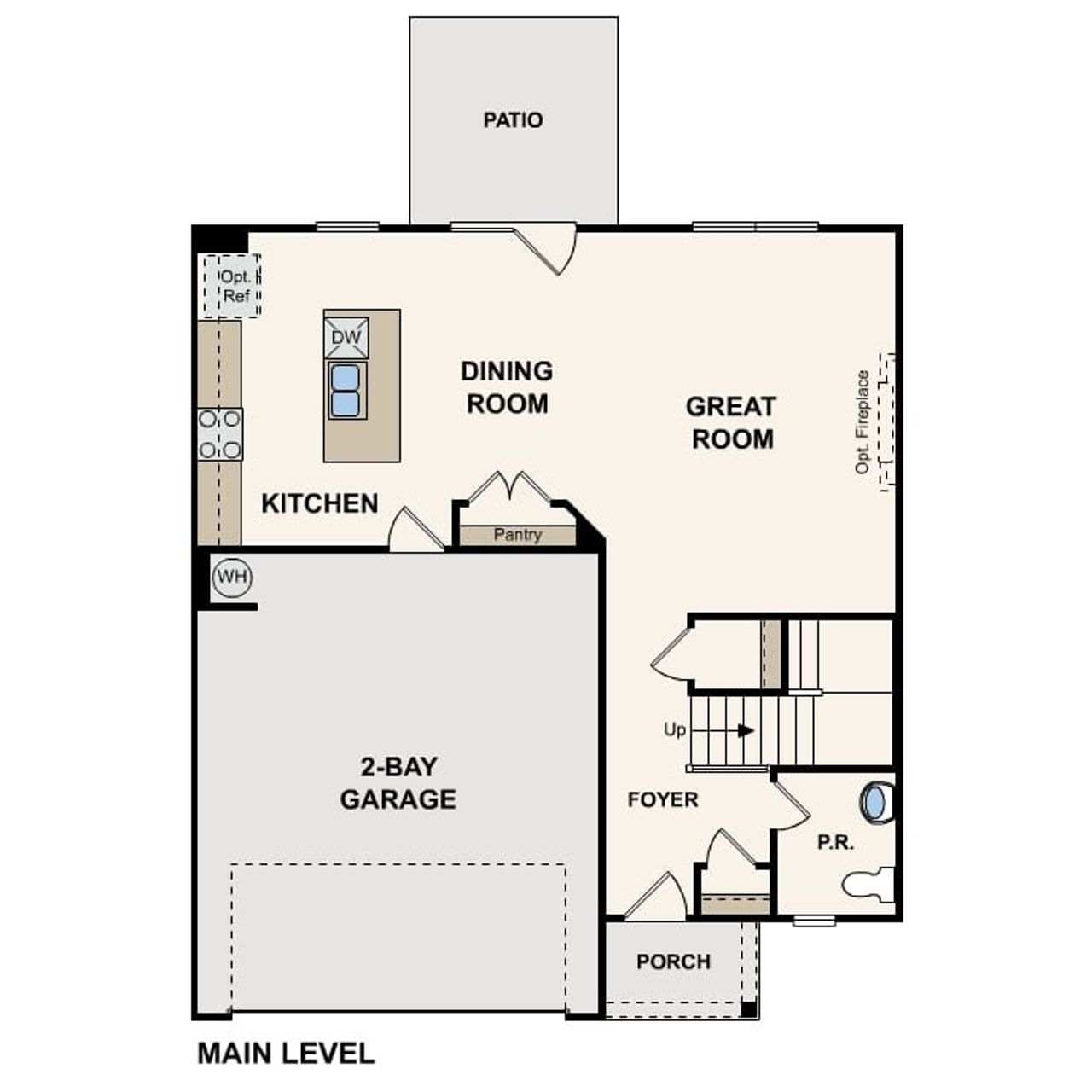 2D floor plan layout of this home in Blue Sky Meadows, Monroe, NC (Image 2). 2D floor plan layout of this home in Blue Sky Meadows, Monroe, NC (Image 2).