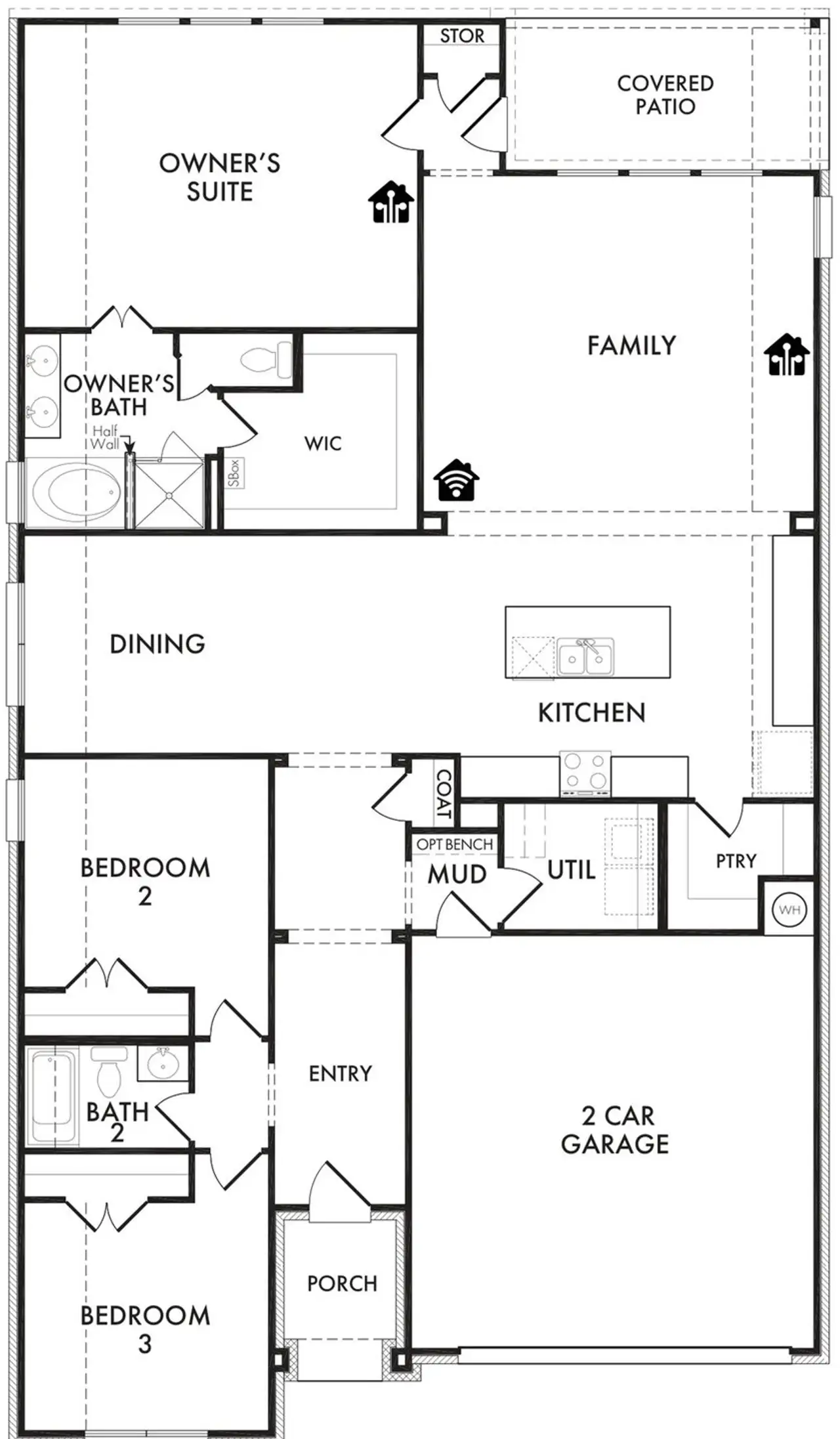 2D floor plan layout of this home in Mercer Meadows, Royse City, TX (Image 2). 2D floor plan layout of this home in Mercer Meadows, Royse City, TX (Image 2).