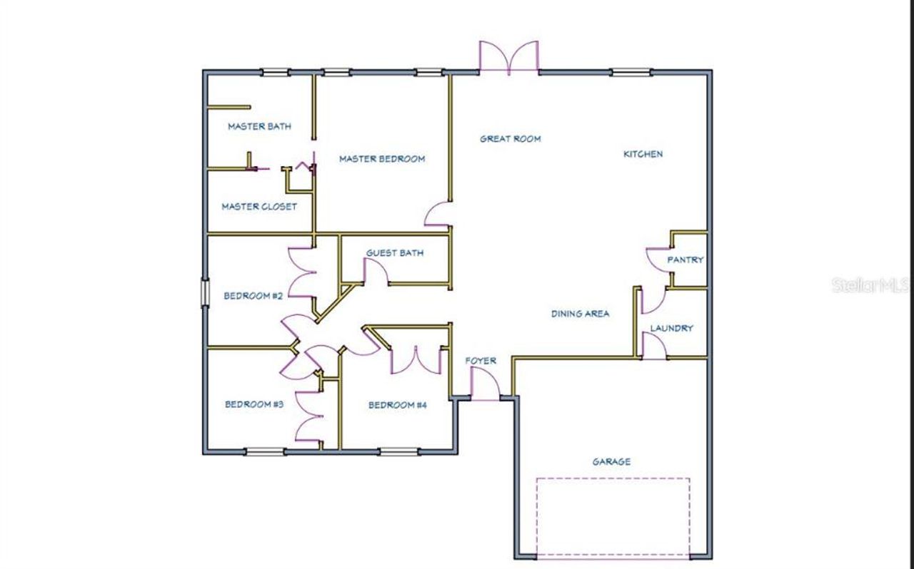 2D floor plan layout of this home in , Dunnellon, FL (Image 2). 2D floor plan layout of this home in , Dunnellon, FL (Image 2).