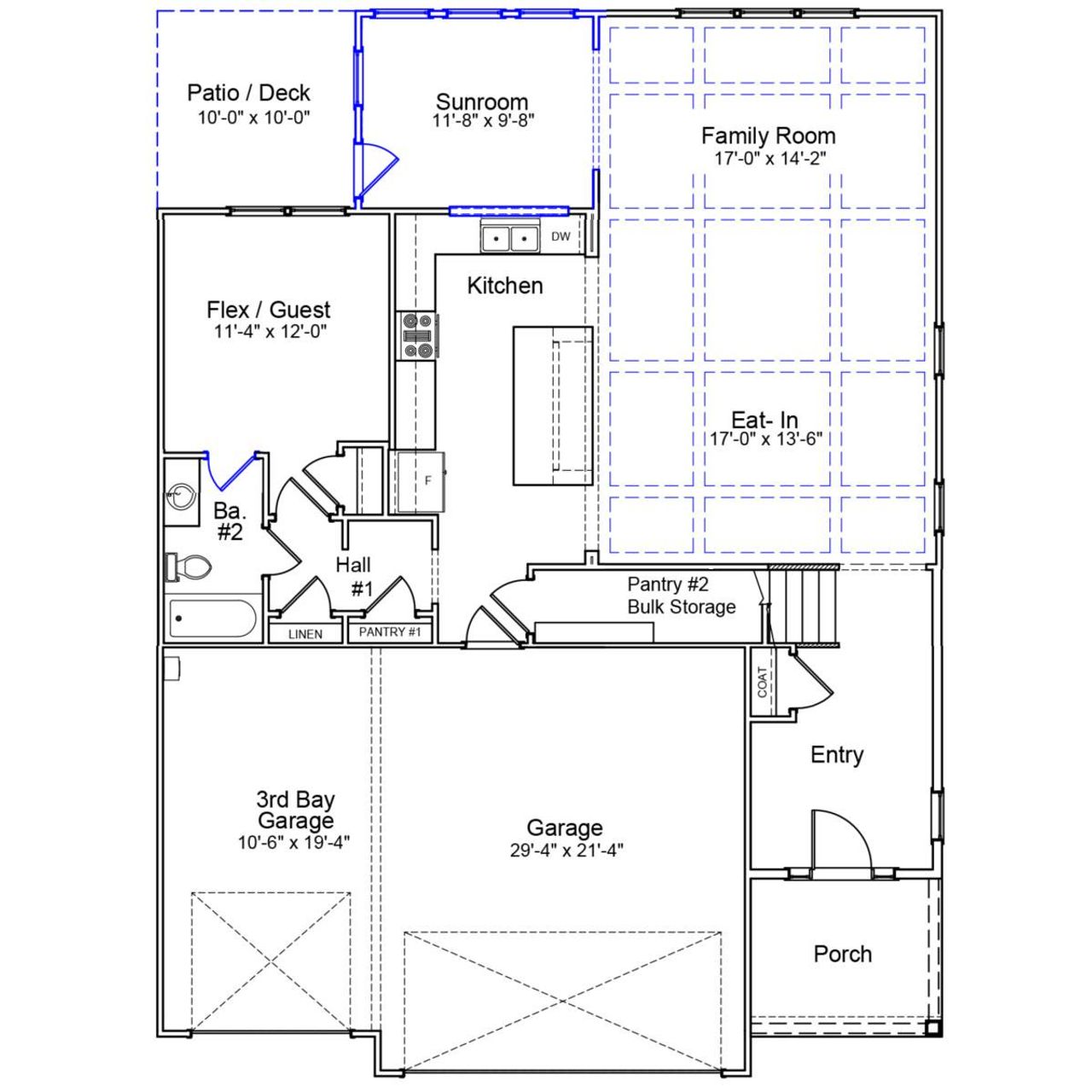 2D floor plan layout of this home in Cottages at Lake Emory, Inman, SC (Image 2). 2D floor plan layout of this home in Cottages at Lake Emory, Inman, SC (Image 2).