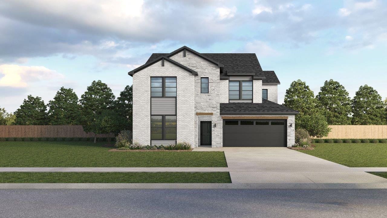 Representative exterior photo of a completed home built from the Boulder by D.R. Horton in Prairie Oaks, Oak Point, TX (Image 2).