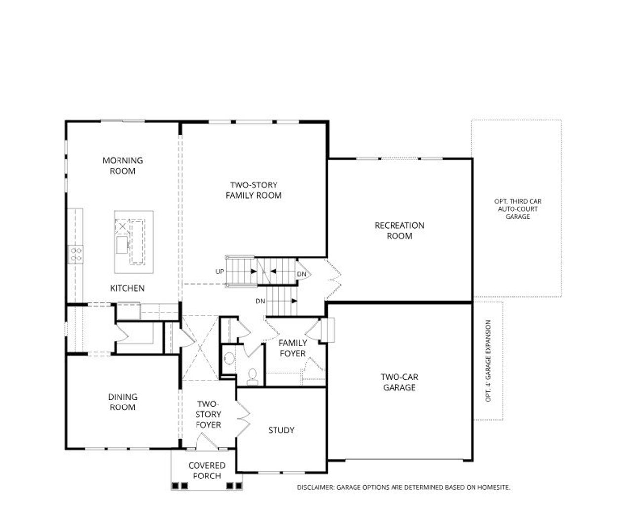 2D floor plan layout for the Paxton by Fischer Homes in Veranda Manor, Kennesaw, GA (Image 2).