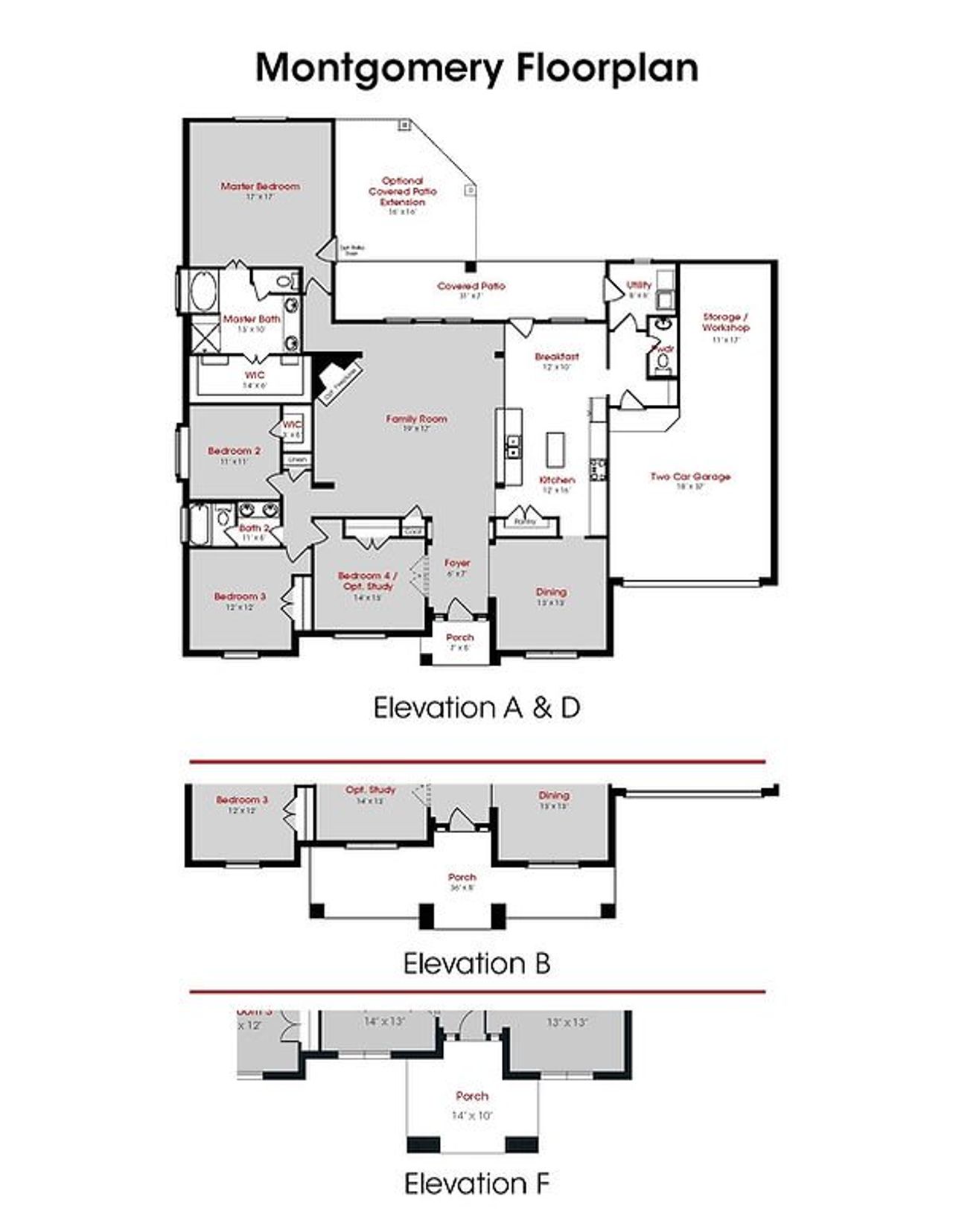 Image 2 representing the Montgomery by Kendall Homes in Rose Hill Estates, Willis, TX. Image 2 representing the Montgomery by Kendall Homes in Rose Hill Estates, Willis, TX.