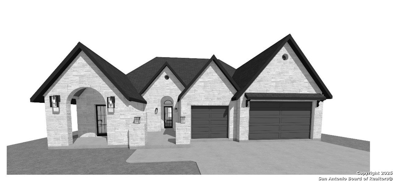 Exterior rendering of this home design in , Blanco, TX (Image 2).