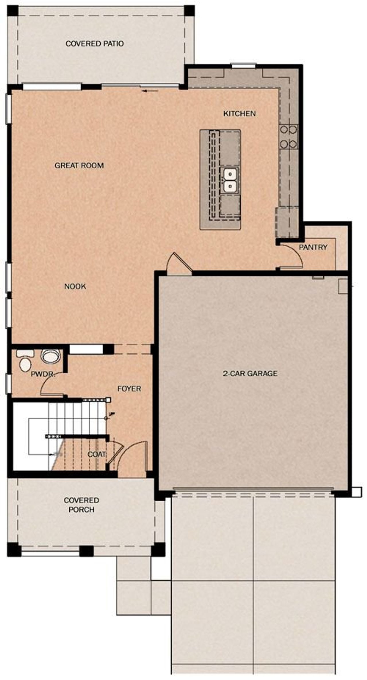 2D floor plan layout of this home in Redwood Valley at Acclaim, Avondale, AZ (Image 2).