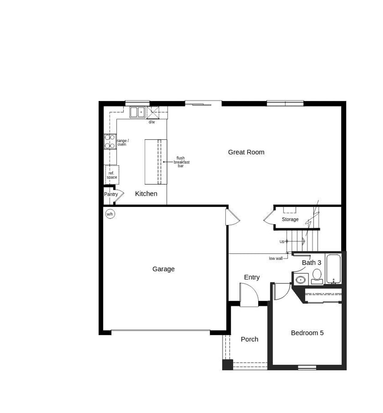 2D floor plan layout of this home in The Preserve at Legends Pointe II, Hudson, FL (Image 2).