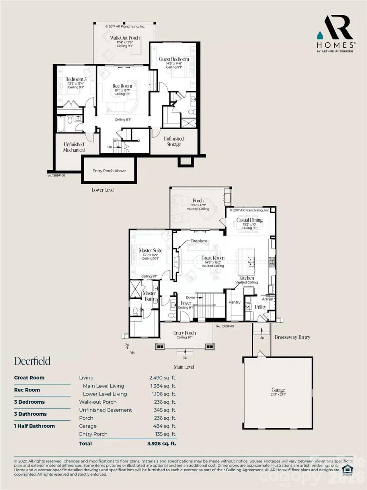 2D floor plan layout of this home in , Hendersonville, NC (Image 2).