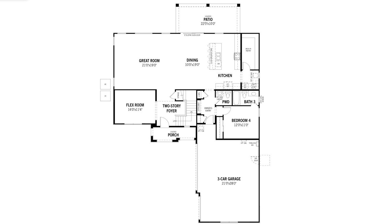 2D floor plan layout of this home in White Tank Vistas, Waddell, AZ (Image 2). 2D floor plan layout of this home in White Tank Vistas, Waddell, AZ (Image 2).