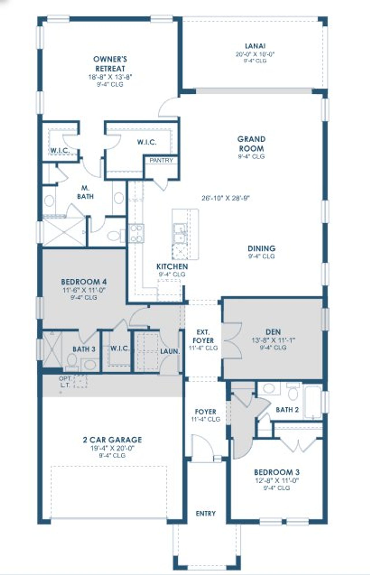 2D floor plan layout of this home in Mirada, San Antonio, FL (Image 2).