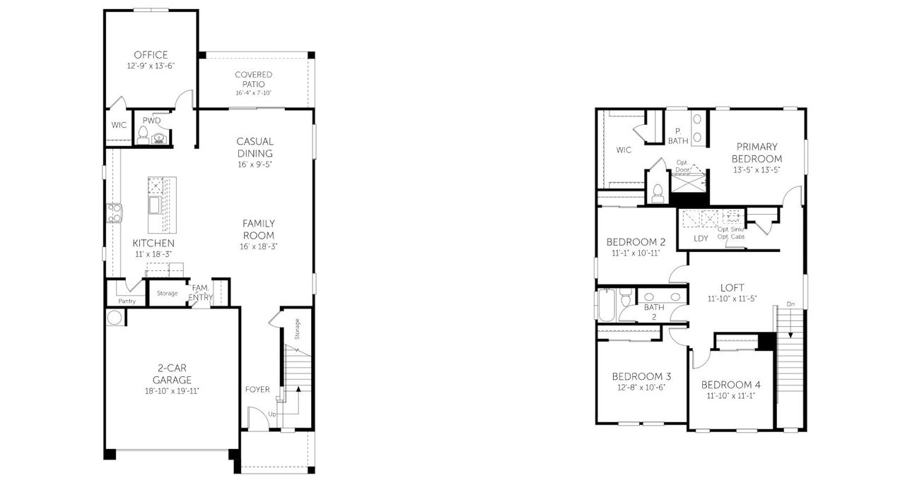 2D floor plan layout of this home in North Copper Canyon, Surprise, AZ (Image 2).