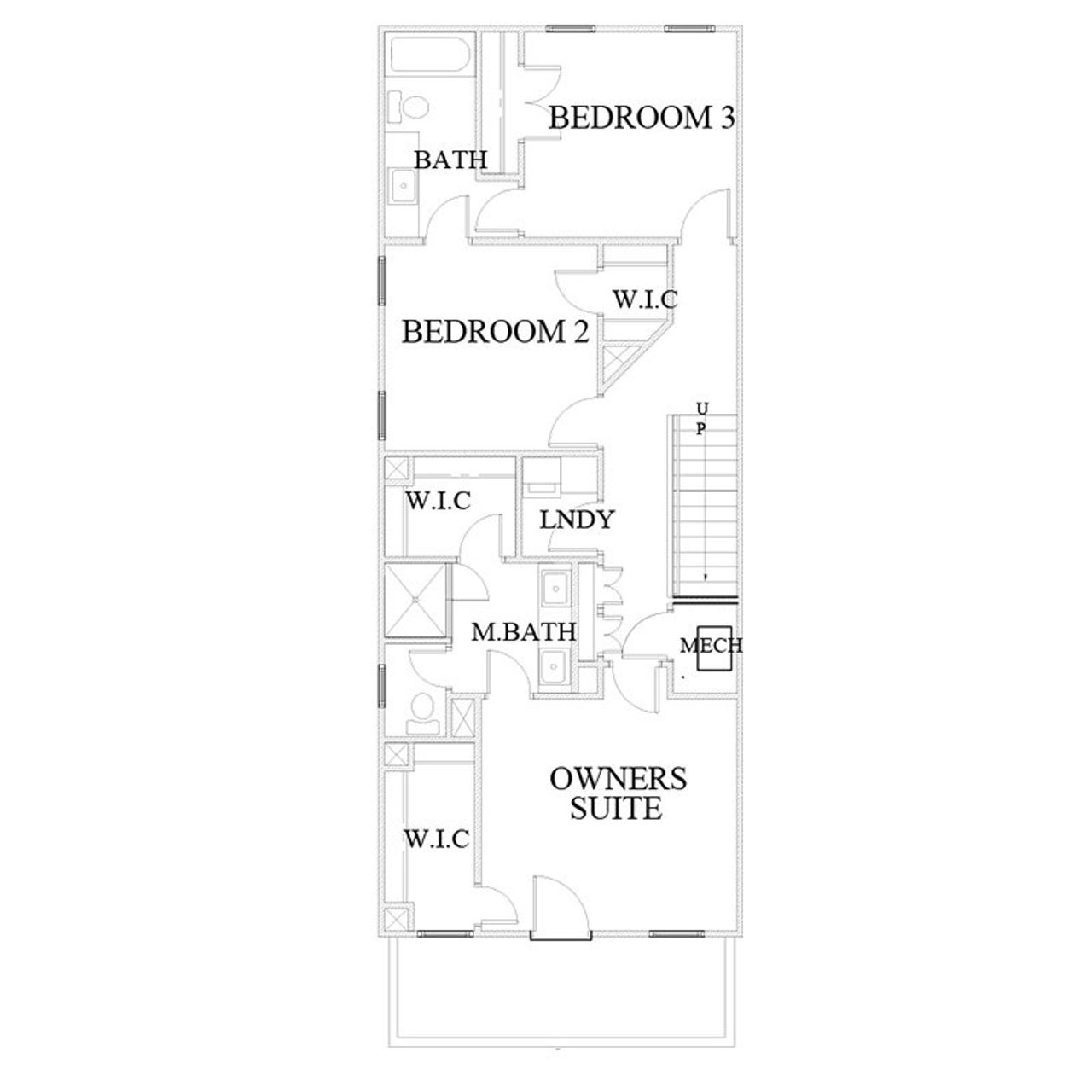 2D floor plan layout for the The Autry by Kinglett Homes in Harmony, Auburn, GA (Image 2).