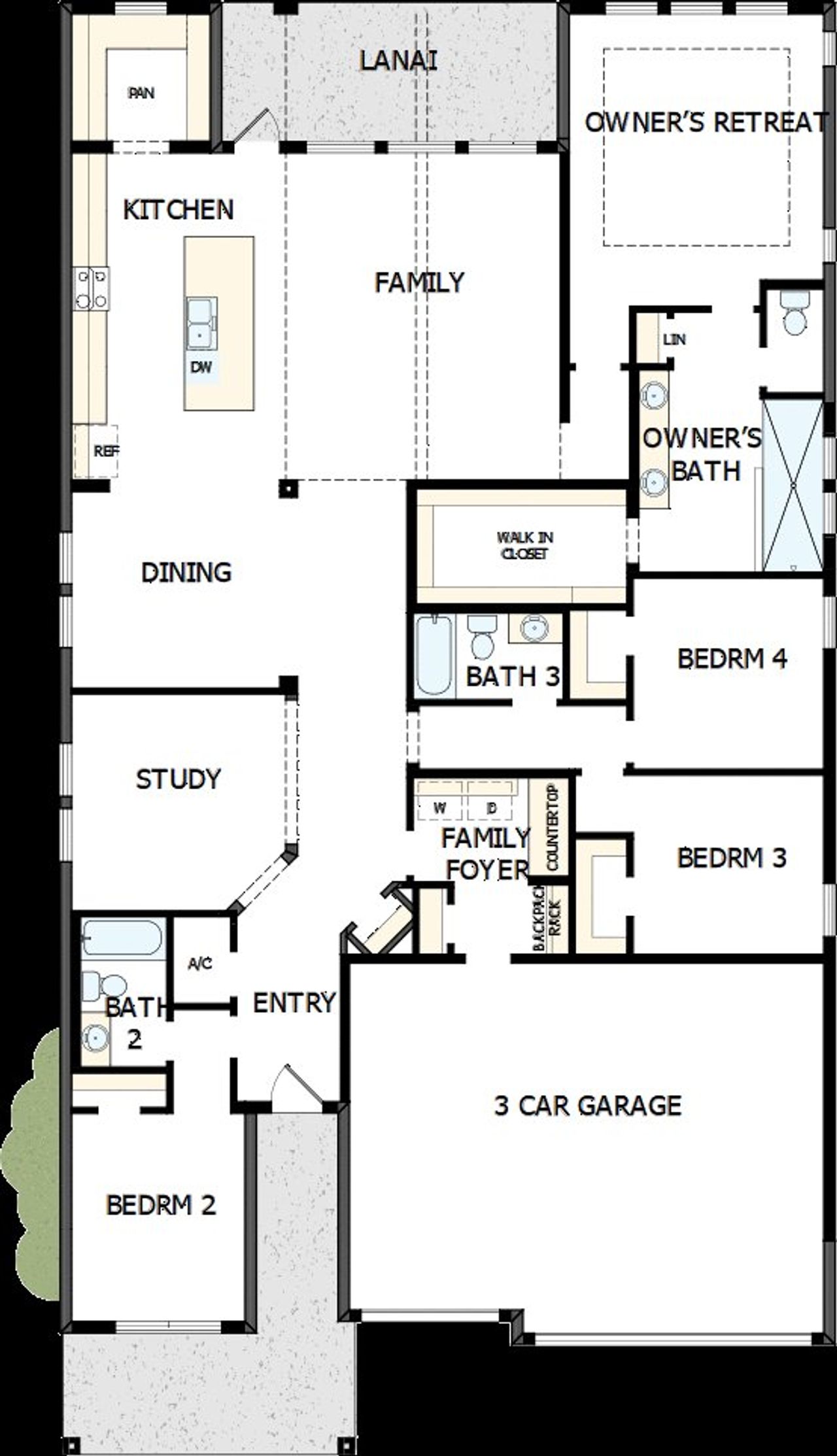 2D floor plan layout of this home in Soleta at Starkey Ranch – Executive Series, Odessa, FL (Image 2).