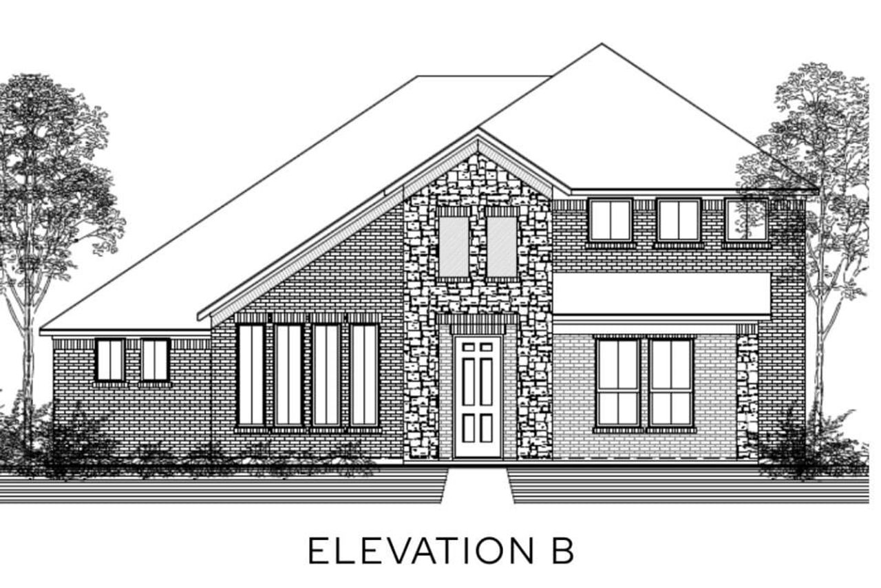 Representative rendering of the exterior for the The Magnolia - Rear Entry by Lillian Custom Homes (Image 2).