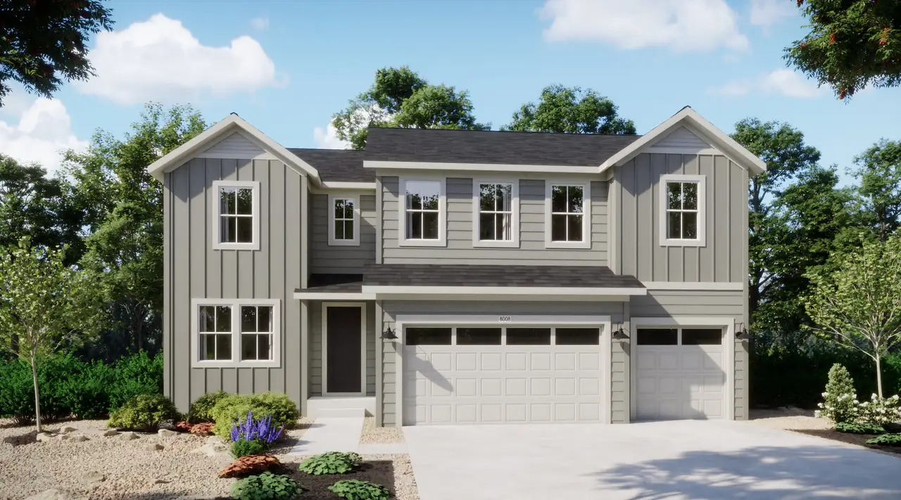 Representative exterior photo of a completed home built from the 5006 by Risewell Homes in Mead Crossing, Mead, CO (Image 2).