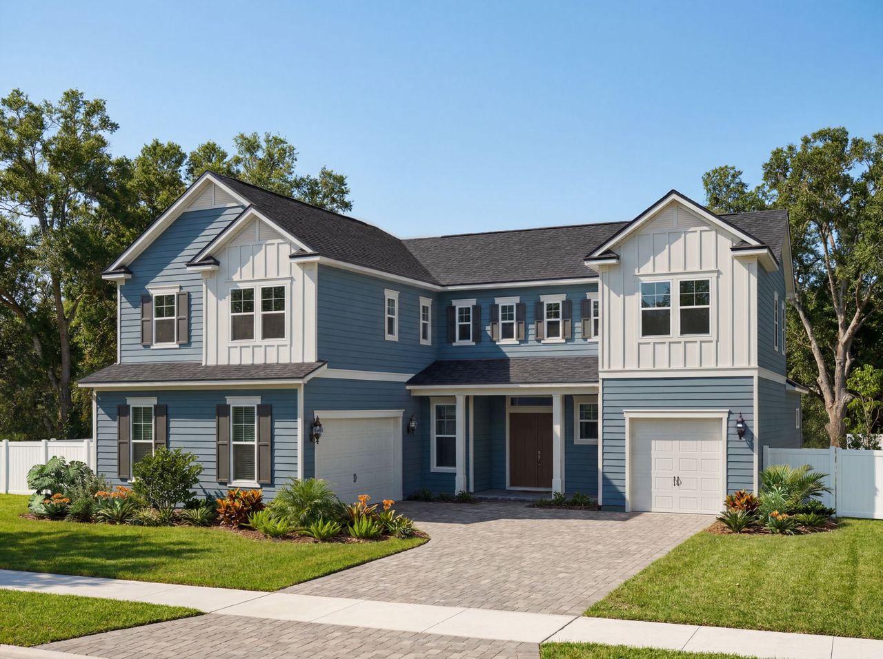 Representative exterior photo of a completed home built from the Rockefeller by Pulte Homes in Oakmere, Jacksonville, FL (Image 2).