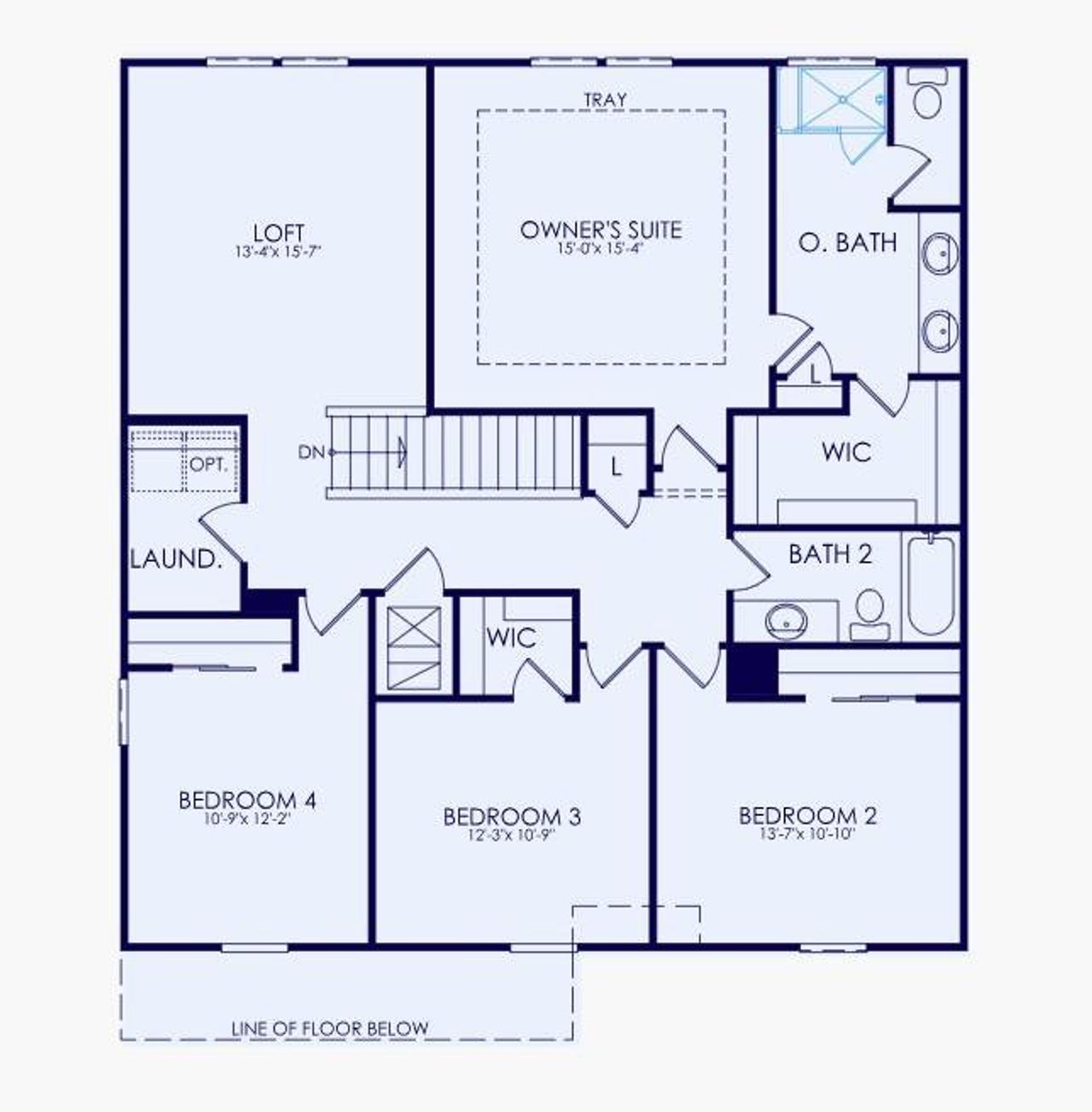 2D floor plan layout of this home in Linden Grove, Powder Springs, GA (Image 2).