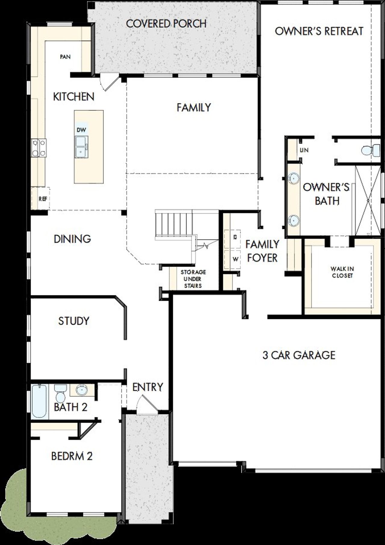 2D floor plan layout of this home in Oakwood Estates, Waller, TX (Image 2).