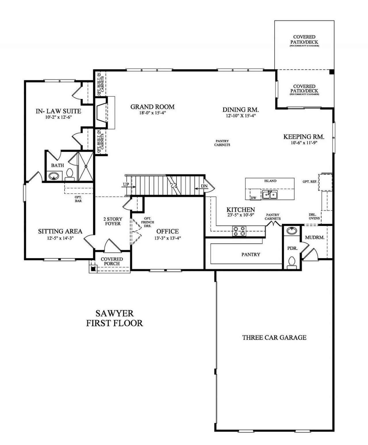 2D floor plan layout for the Sawyer by Peachtree Residential in White Post on Lake Lanier, Gainesville, GA (Image 2). 2D floor plan layout for the Sawyer by Peachtree Residential in White Post on Lake Lanier, Gainesville, GA (Image 2).