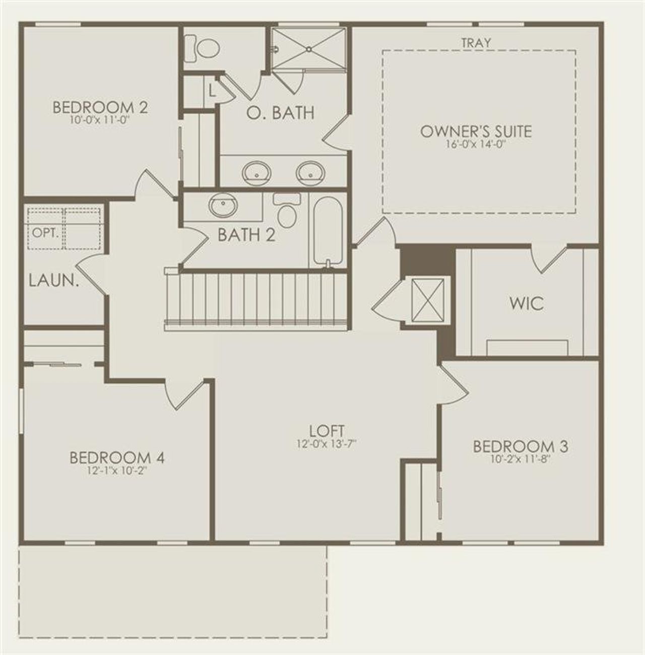 2D floor plan layout of this home in Linden Grove, Powder Springs, GA (Image 2).
