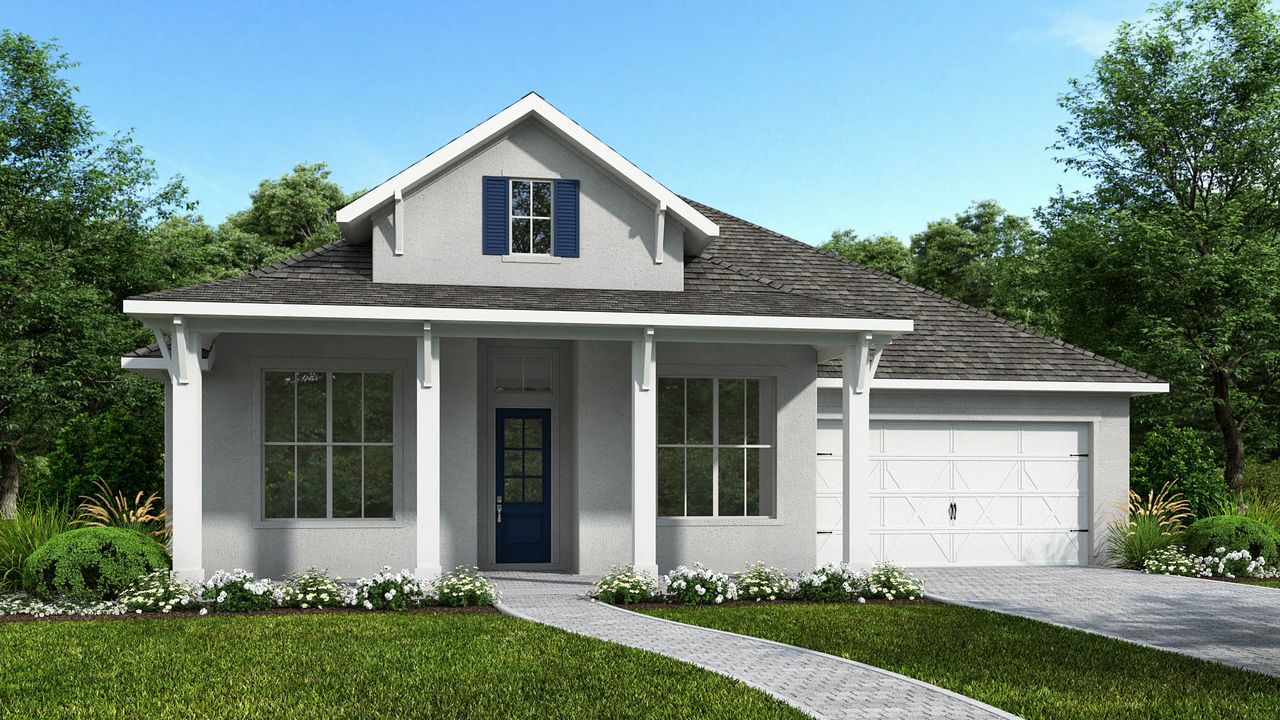 Representative exterior photo of a completed home built from the 3070F by Perry Homes in Southern Hills, Brooksville, FL (Image 2).