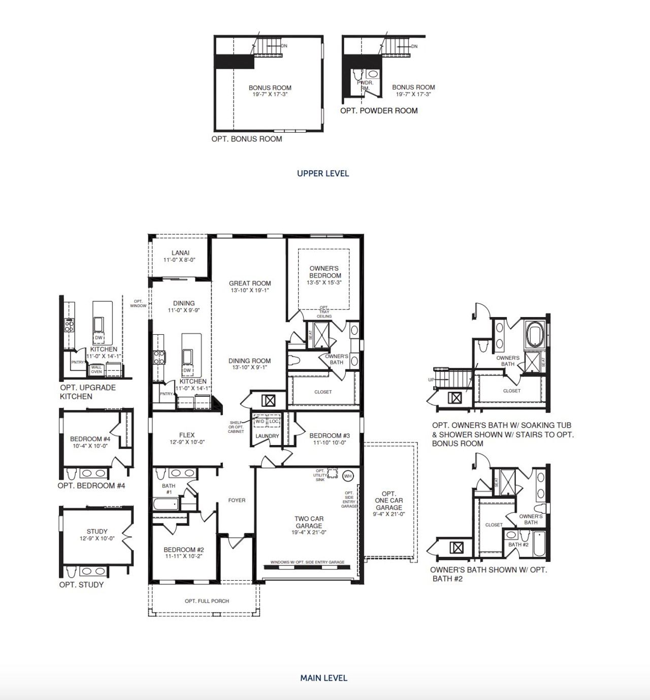 2D floor plan layout of this home in Bella Terra, Clermont, FL (Image 2).