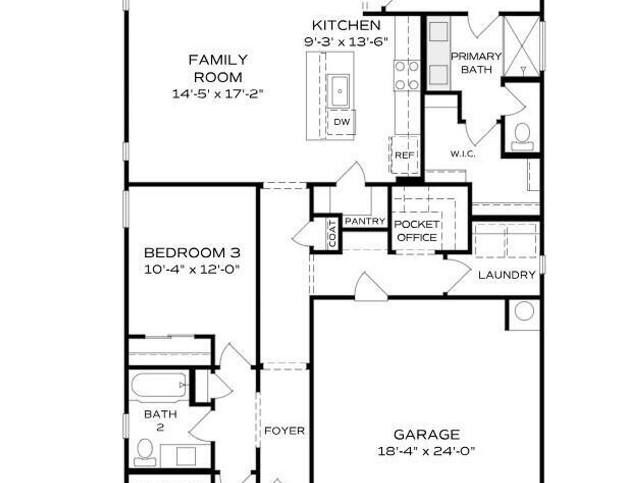 2D floor plan layout of this home in South Ranch Destination Collection, Prescott, AZ (Image 2).