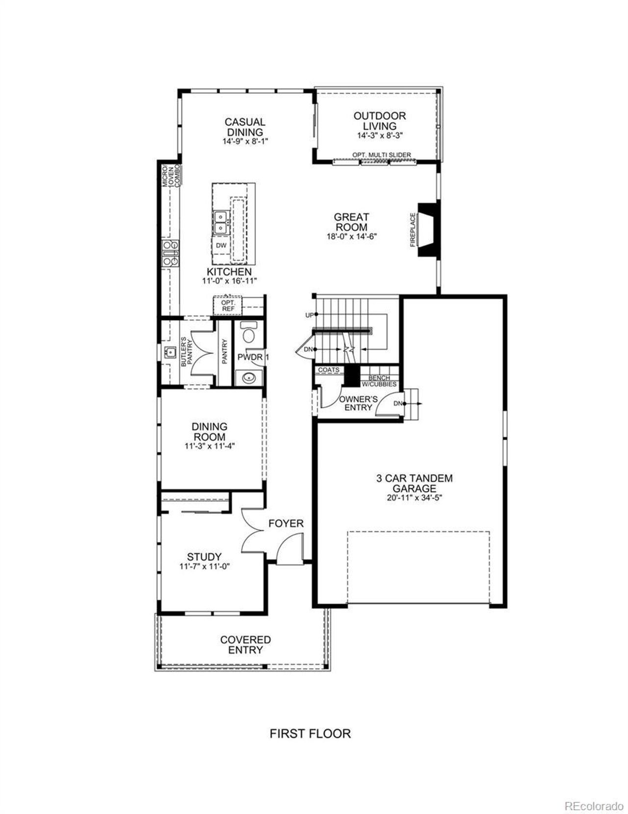 2D floor plan layout of this home in West Grange, Longmont, CO (Image 2).