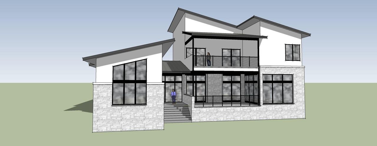 Exterior rendering of this home design in , Lago Vista, TX (Image 2). Exterior rendering of this home design in , Lago Vista, TX (Image 2).