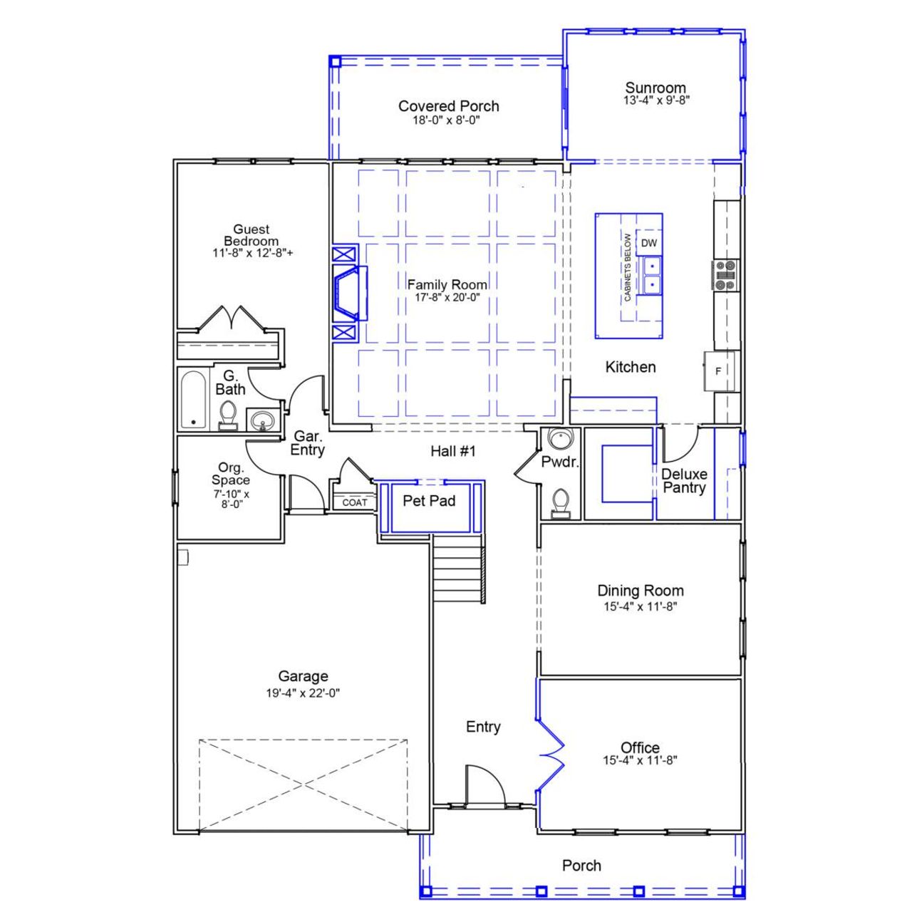 2D floor plan layout of this home in Sweetbrier, Durham, NC (Image 2).