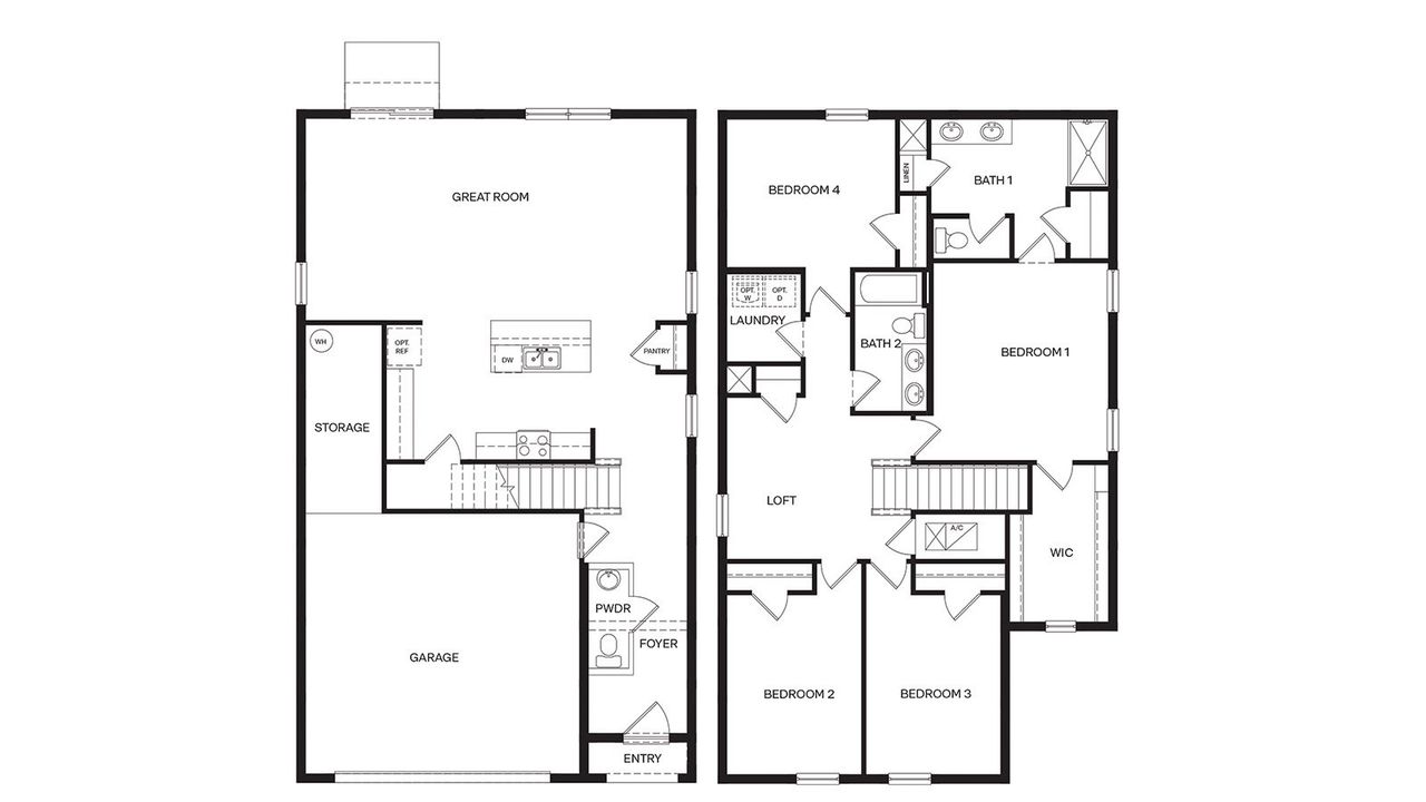 2D floor plan layout of this home in Avalon Park Tavares, Tavares, FL (Image 2).