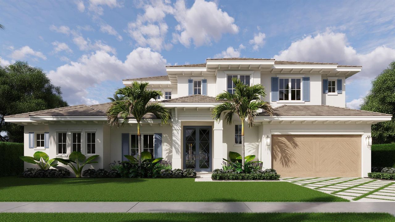 Front exterior of a new home in , West Palm Beach, FL, highlighting curb appeal (Image 2). Front exterior of a new home in , West Palm Beach, FL, highlighting curb appeal (Image 2).