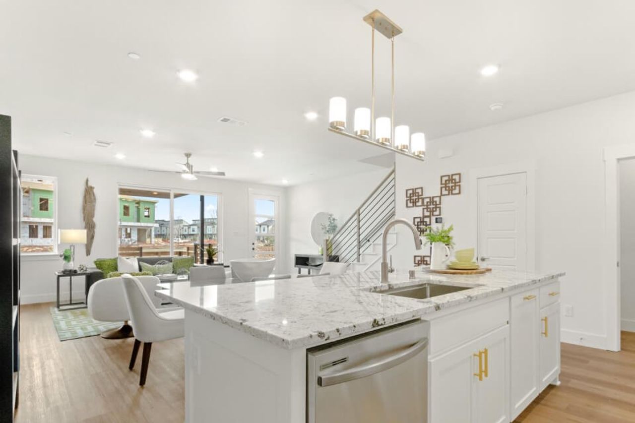 Representative furnished interior of a home built from the Monterey by Grenadier Homes in The Tribute, The Colony (Image 2).