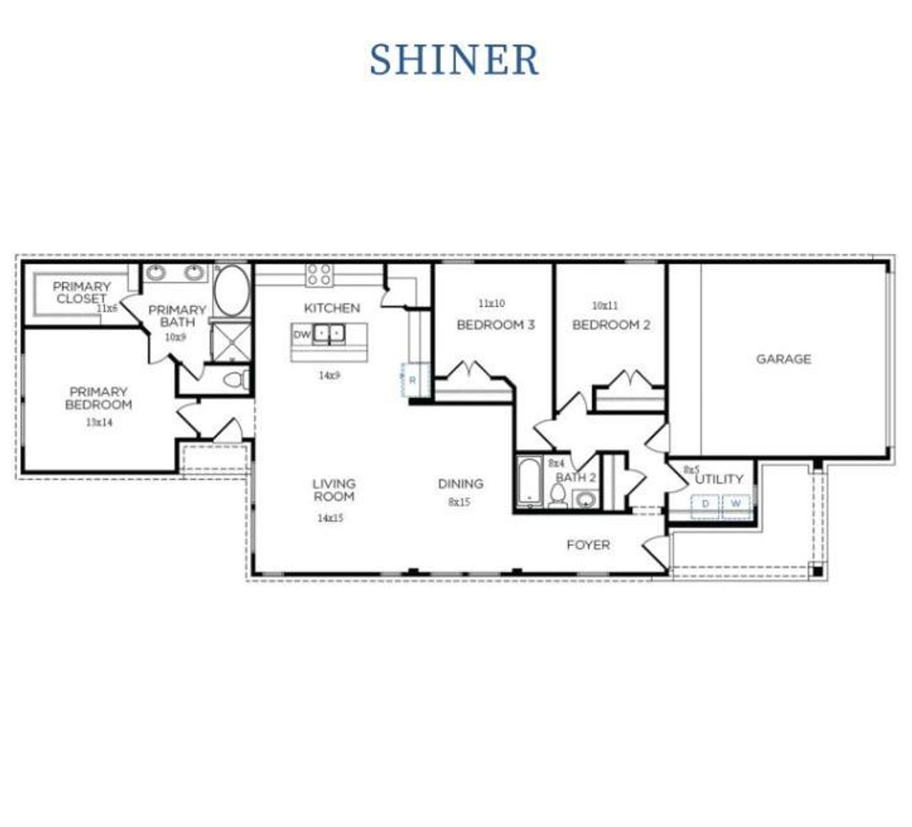 2D floor plan layout of this home in , Brookshire, TX (Image 2).