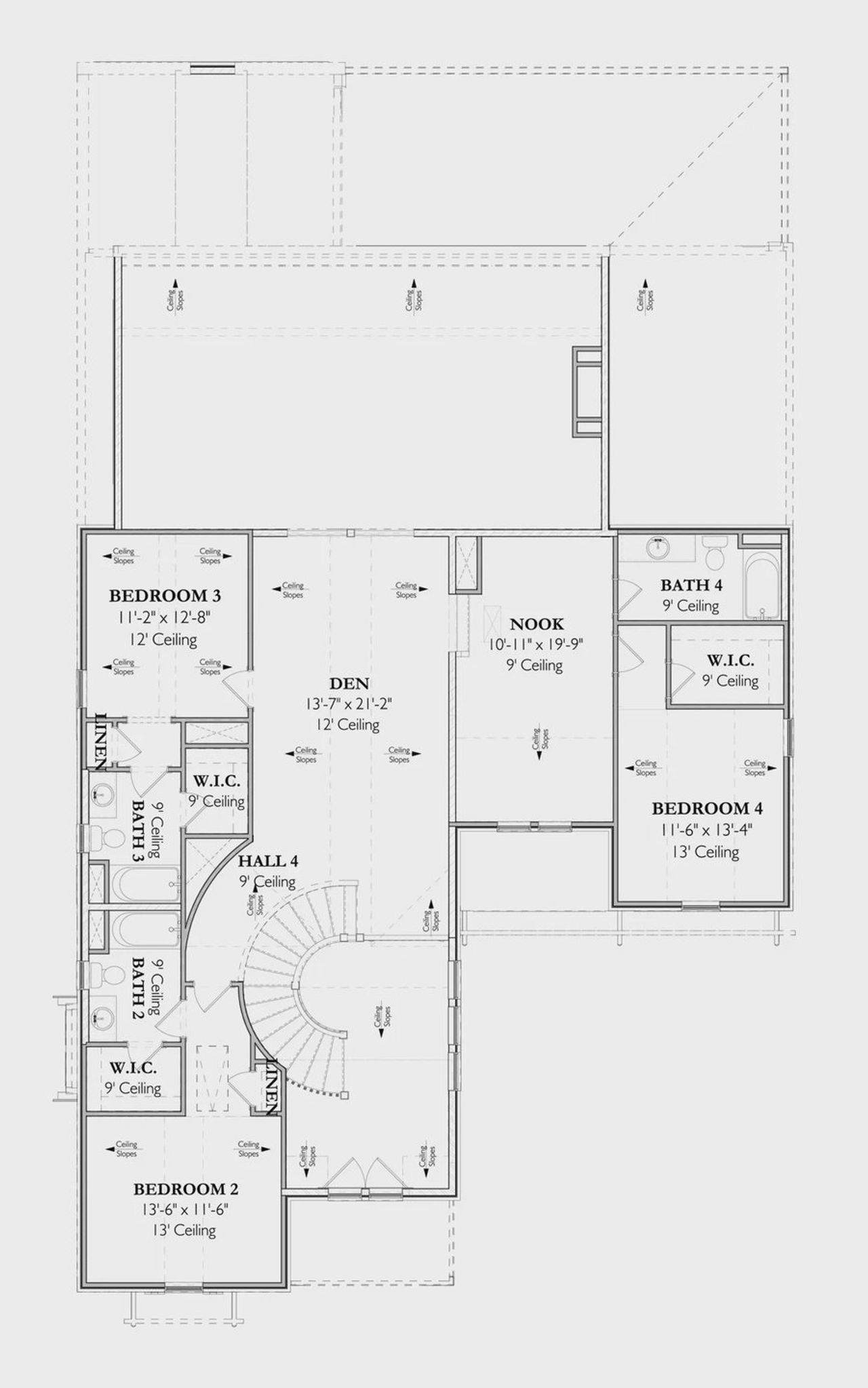 2D floor plan layout for the The Signature Mabel 3B by Signature Homes in Poplar Farms, Franklin, TN (Image 2).