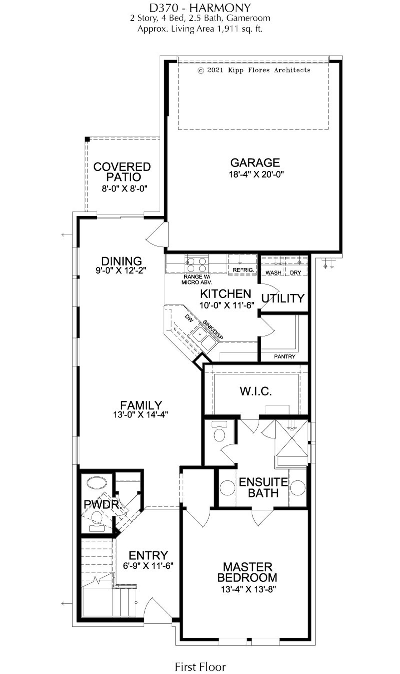 2D floor plan layout for the The Harmony - D370 by Landon Homes in Dominion at Brookhollow, Prosper, TX (Image 2). 2D floor plan layout for the The Harmony - D370 by Landon Homes in Dominion at Brookhollow, Prosper, TX (Image 2).