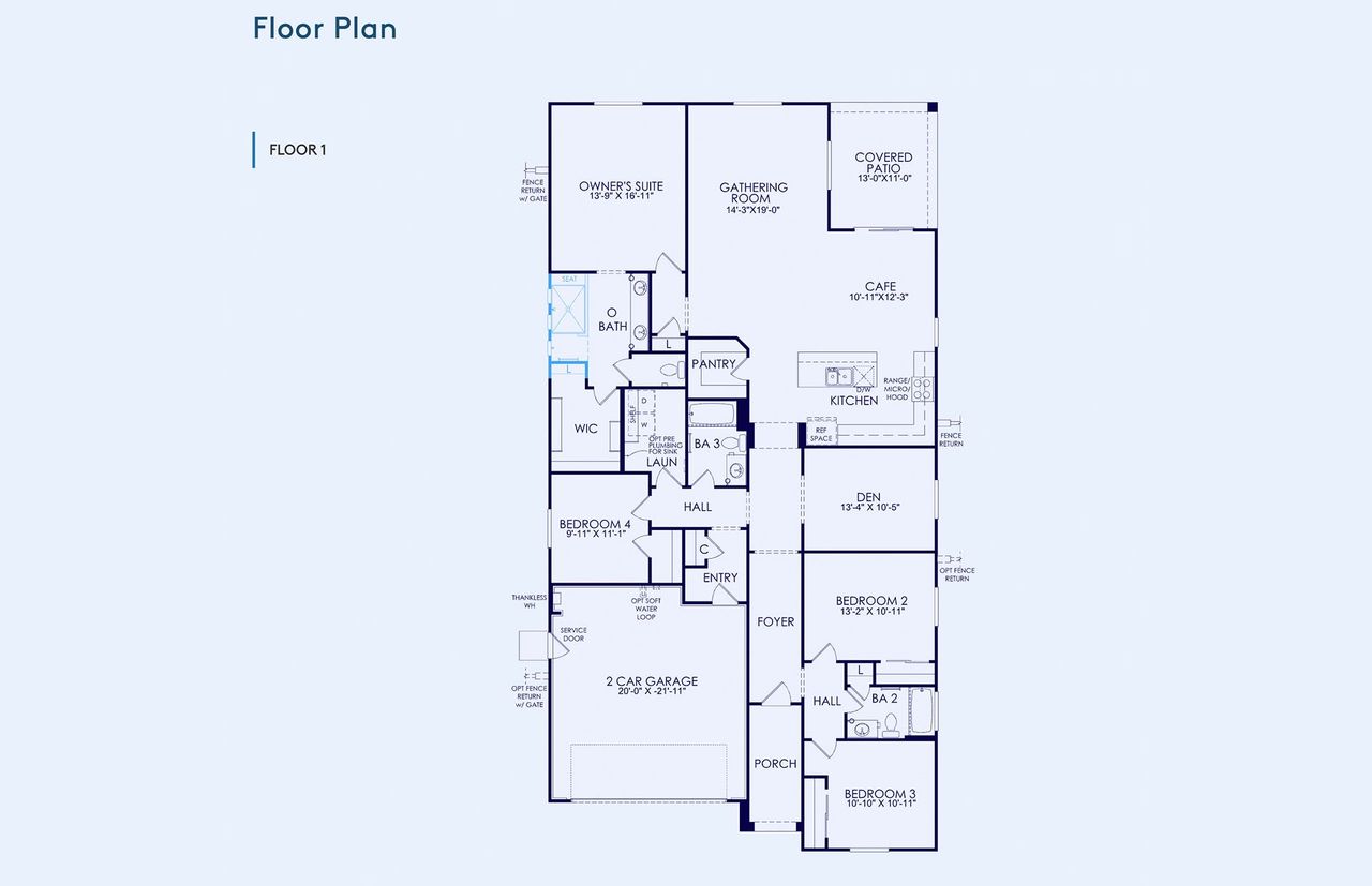 2D floor plan layout of this home in El Cidro, Goodyear, AZ (Image 2).